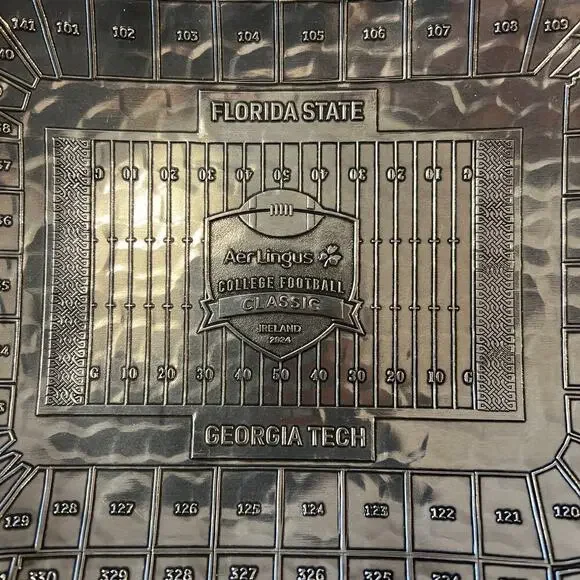 Florida State vs Georgia Tech 2024 Football Classic Aer Lingus Stadium Dish